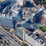Expansive 0.96 acre site of Metro Building in Hammersmith W6 with low 32% coverage, prime for office and mixed-use redevelopment