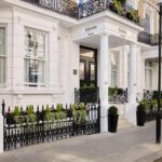 Spacious main reception dining area in refurbished boutique Edwin Hotel, Earl’s Court, blending Victorian architecture with modern luxury comforts