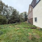 Development plot in Brookside Gardens Enfield EN1 showing completed piling foundations for approved 4-bed detached home