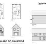 Planning-approved semi-detached Hollinwood 3-bed plots 1 & 2 off Ash Bank Road, Werrington, with parking spaces and gardens near Peak District