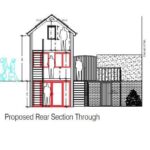 Existing garage on prime residential building plot, College Grove Road, Wakefield, with planning for modern 2-bed home