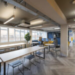 Communal roof terrace with panoramic views at 77 Bastwick Street, ideal for modern offices in vibrant Clerkenwell, London