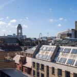 Landscaped Dragon Yard private access to open-plan offices at The Connection, 198 High Holborn WC1V 7BD London
