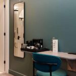 Private patio garden and terrace of luxury boutique hotel in Kensington Chelsea, refurbished Victorian property London