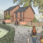 Cleared 11,928 sq ft plot in Purley CR8 2DY approved for 3 three-bed homes, south-facing gardens, off-road parking near Kenley station