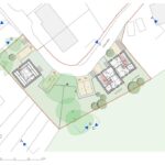 Cleared development plot adjoining 6 Famet Walk, Purley CR8 with planning for three 3-bed houses, south-facing gardens