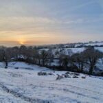 Panoramic 270° views across Aire Valley countryside from prime Silsden building plot with planning permission for 3-bed home