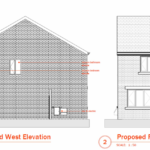 Artist's impression of modern energy-efficient two-bedroom detached house on freehold development plot with planning permission in Portwood, Stockport SK1