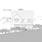 Artist's rendering of spacious four-bedroom detached house with stone elevations and slate roof on prime development plot near Darwen countryside