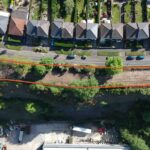 Rear parking space and spacious garden area on 359m² building plot in Houndkirk View, Sheffield, with Peak District views and planning approval