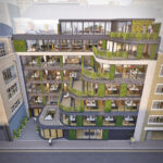 Communal roof terrace overlooking Clerkenwell, ideal for modern office breaks at 77 Bastwick Street London