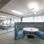 Communal roof terrace with panoramic views at 77 Bastwick Street office building in prime Clerkenwell, London – ideal for tech and creative occupiers