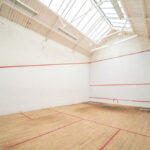 Internal balcony in former squash court on Kneller Road, Twickenham TW2, ideal for gym or studio redevelopment near Twickenham Stadium