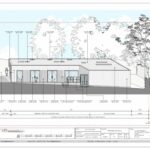 Proposed expansive rear garden and deck for split-level 4-bed home on prime East Ridgeway development land, EN6, Hertfordshire