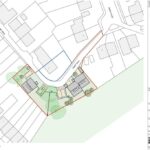 Vacant 11,928 sq ft plot in Purley, Croydon CR8 2DY with full planning permission for three modern 3-bedroom houses and off-road parking
