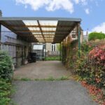 Large rear garden with carport at Bedford Street Elland semi-detached house, outline planning for detached dwelling, ideal developer site