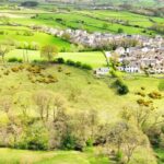 Panoramic 270° views across Aire Valley countryside from prime residential building plot on Breakmoor Avenue, Silsden, Yorkshire