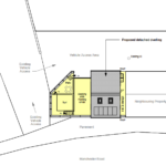 Single building plot on Manchester Road, Stocksbridge with planning consent for modern 3-bed 4-storey detached house near Sheffield
