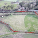 Expansive 3.40 acre paddocks off A49 in Tiverton near Tarporley, Cheshire, offering equestrian land with stunning Beeston Castle vistas and direct road access