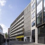 CGI artist impression of proposed 127k sq ft office redevelopment on 0.37-acre corner block near Farringdon Elizabeth Line station