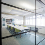 Communal roof terrace with city skyline views at 77 Bastwick Street, prime Clerkenwell office building near Barbican and Old Street