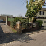 Internal balcony overlooking versatile plot in former squash court on Kneller Road, Twickenham TW2, near Twickenham Stadium - prime for redevelopment STPP