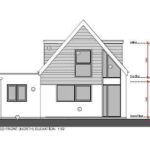 Artist's rendering of sleek 2-bedroom detached home on consented waterfront plot, south-facing garden, off-street parking, ideal investment