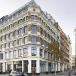 Artist's rendering of expansive private terraces on floors 5-8 in premium Farringdon office redevelopment, 14 St Cross Street EC1N 8XA