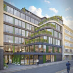 Modern open-plan office space with exposed ceilings and high floors at 77 Bastwick Street, prime Clerkenwell London investment property